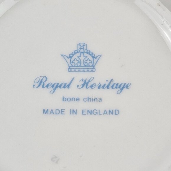 Set Of 2 Regal Heritage Bone China Mugs Pink Rose Floral Design Gold Trim - Picture 2 of 11